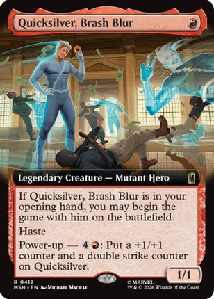 Quicksilver, Brash Blur (Extended Art) (412) [Marvel Super Heroes] Foil