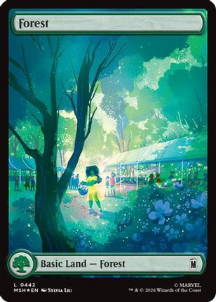 Forest (0442) (Surge Foil) (442) [Marvel Super Heroes] Foil