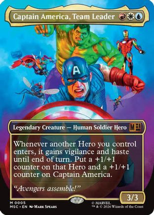 Captain America, Team Leader (Borderless) (005) [Commander: Marvel Super Heroes]