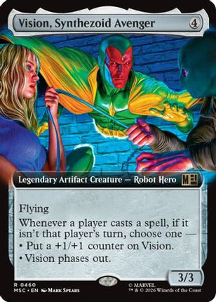 Vision, Synthezoid Avenger (Extended Art) (460) [Commander: Marvel Super Heroes] Foil
