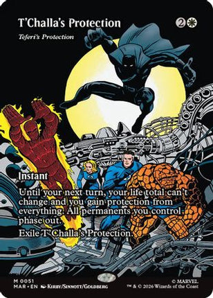 T'Challa's Protection - Teferi's Protection (Borderless) [Marvel Universe Eternal-Legal] Foil