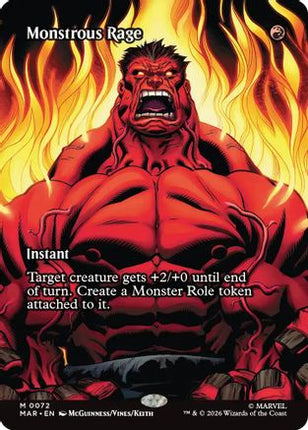 Monstrous Rage (Borderless) [Marvel Universe Eternal-Legal] Foil