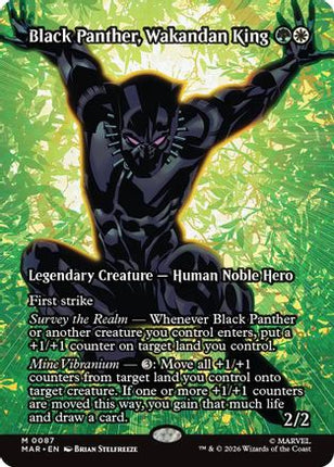 Black Panther, Wakandan King (Borderless) [Marvel Universe Eternal-Legal] Foil