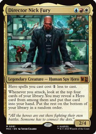 Director Nick Fury (Surge Foil) (081) [Commander: Marvel Super Heroes] Foil
