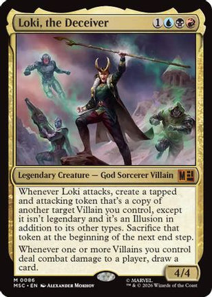 Loki, the Deceiver (Surge Foil) (086) [Commander: Marvel Super Heroes] Foil