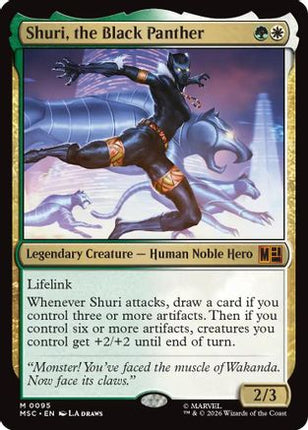 Shuri, the Black Panther (Surge Foil) (095) [Commander: Marvel Super Heroes] Foil