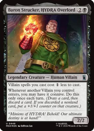 Baron Strucker, HYDRA Overlord (Surge Foil) (446) [Marvel Super Heroes] Foil