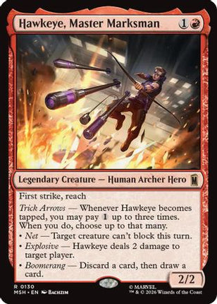 Hawkeye, Master Marksman (130) [Marvel Super Heroes] Foil