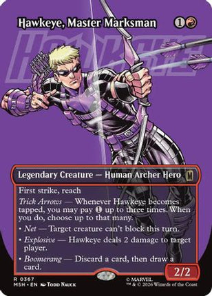 Hawkeye, Master Marksman (Borderless) (367) [Marvel Super Heroes] Foil