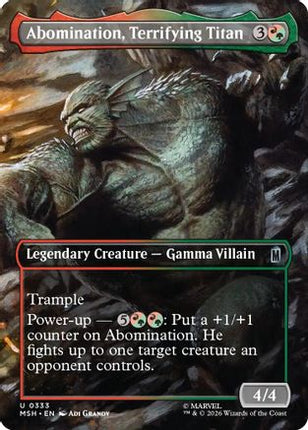 Abomination, Terrifying Titan (Borderless) (333) [Marvel Super Heroes] Foil