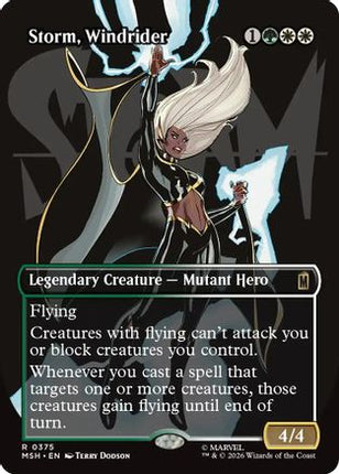 Storm, Windrider (Borderless) (375) [Marvel Super Heroes] Foil