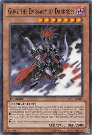 Gorz the Emissary of Darkness (Starfoil) (Starfoil Rare) [BP01-EN014] 1st Edition