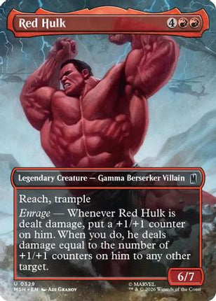 Red Hulk (Borderless) (329) [Marvel Super Heroes] Foil