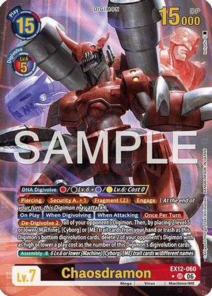 Chaosdramon (Alternate Art) [EX12-060] [Digital World Shambala] Foil