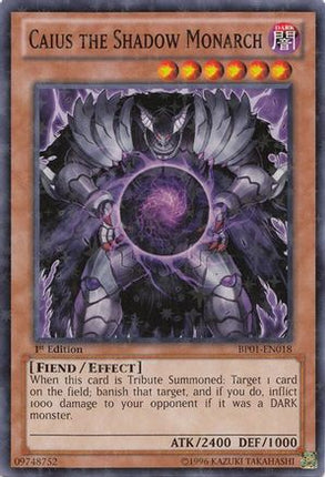Caius the Shadow Monarch (Starfoil) (Starfoil Rare) [BP01-EN018] Unlimited