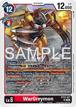 WarGreymon [EX12-017] [Digital World Shambala] Foil