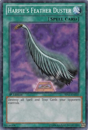 Harpie's Feather Duster (Starfoil) (Starfoil Rare) [BP01-EN035] 1st Edition