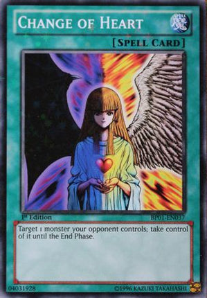 Change of Heart (Starfoil) (Starfoil Rare) [BP01-EN037] 1st Edition