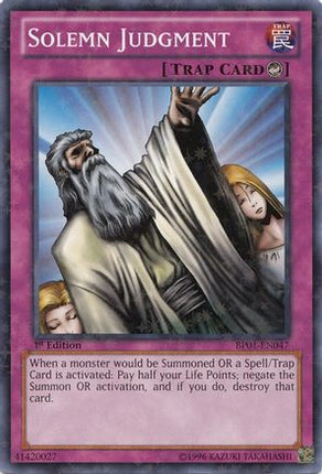 Solemn Judgment (Starfoil) (Starfoil Rare) [BP01-EN047] 1st Edition