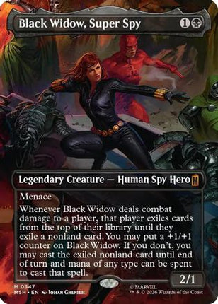 Black Widow, Super Spy (Borderless) (0347) (347) [Marvel Super Heroes] Foil