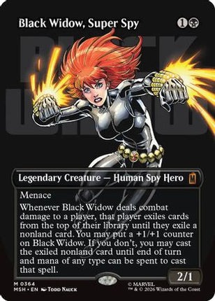 Black Widow, Super Spy (Borderless) (0364) (364) [Marvel Super Heroes] Foil