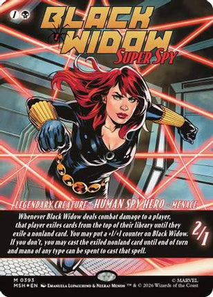 Black Widow, Super Spy (Borderless) (0393) (393) [Marvel Super Heroes] Foil