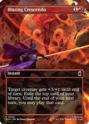 Blazing Crescendo (Borderless) (340) [Marvel Super Heroes] Foil