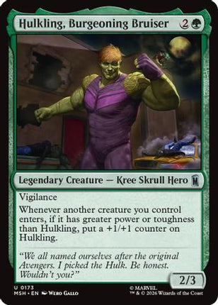 Hulkling, Burgeoning Bruiser (173) [Marvel Super Heroes] Foil