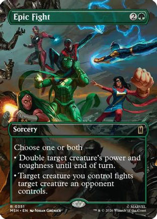 Epic Fight (Borderless) (351) [Marvel Super Heroes] Foil