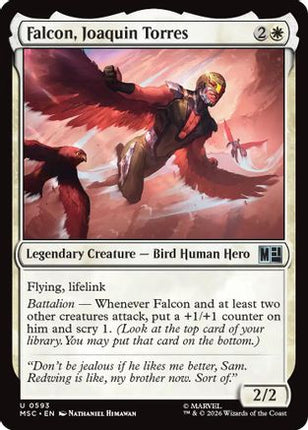 Falcon, Joaquin Torres (593) [Commander: Marvel Super Heroes] Foil