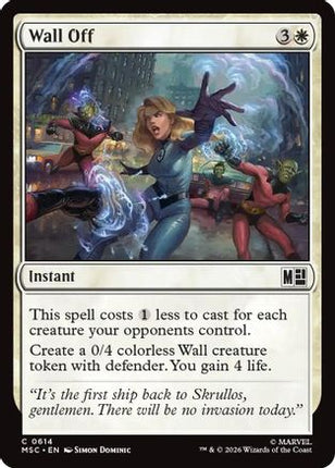 Wall Off (614) [Commander: Marvel Super Heroes] Foil