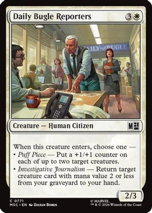 Daily Bugle Reporters (771) [Commander: Marvel Super Heroes] Foil