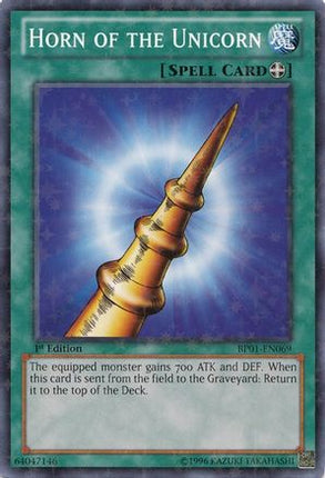 Horn of the Unicorn (Starfoil) (Starfoil Rare) [BP01-EN069] 1st Edition