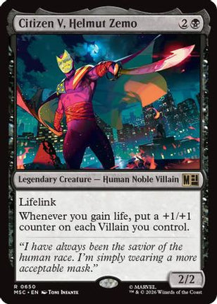 Citizen V, Helmut Zemo (650) [Commander: Marvel Super Heroes] Foil