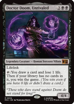 Doctor Doom, Unrivaled (654) [Commander: Marvel Super Heroes] Foil