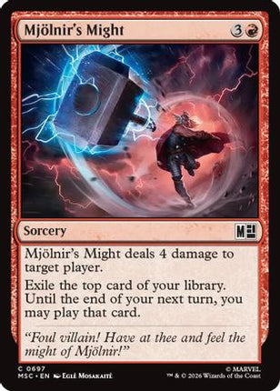 Mjollnir's Might (697) [Commander: Marvel Super Heroes] Foil