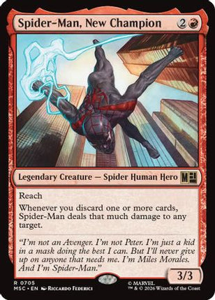 Spider-Man, New Champion (705) [Commander: Marvel Super Heroes] Foil