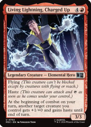 Living Lightning, Charged Up (764) [Commander: Marvel Super Heroes] Foil