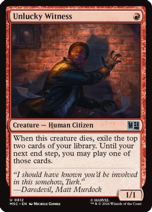Unlucky Witness (812) [Commander: Marvel Super Heroes]