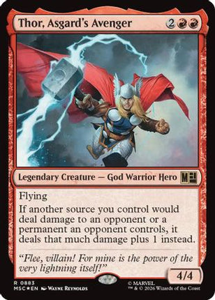 Thor, Asgard's Avenger (Surge Foil) (883) [Commander: Marvel Super Heroes] Foil
