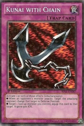 Kunai with Chain (Starfoil) (Starfoil Rare) [BP01-EN087] 1st Edition