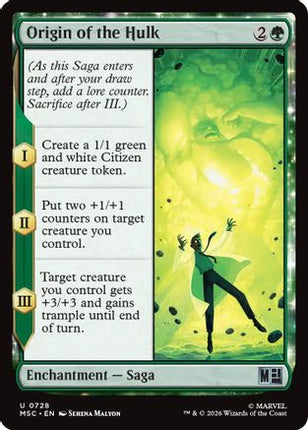 Origin of the Hulk (728) [Commander: Marvel Super Heroes] Foil