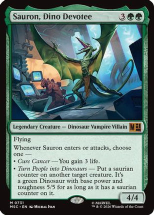 Sauron, Dino Devoteee (731) [Commander: Marvel Super Heroes] Foil