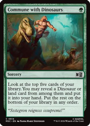 Commune with Dinosaurs (814) [Commander: Marvel Super Heroes] Foil
