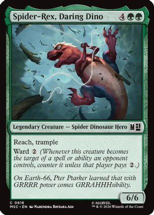 Spider-Rex, Daring Dino (818) [Commander: Marvel Super Heroes] Foil