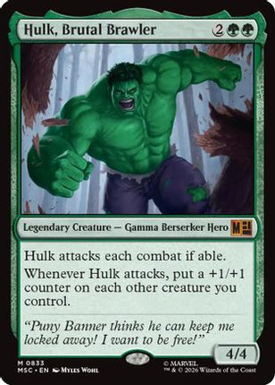 Hulk, Brutal Brawler (833) [Commander: Marvel Super Heroes] Foil