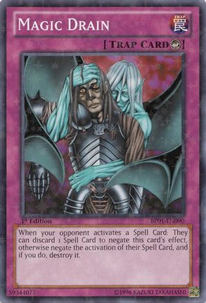 Magic Drain (Starfoil) (Starfoil Rare) [BP01-EN090] 1st Edition