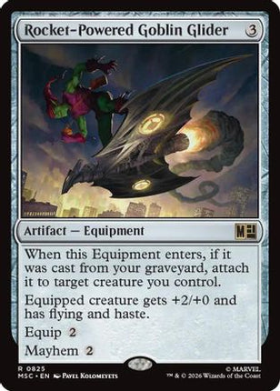 Rocket-Powered Goblin Glider (825) [Commander: Marvel Super Heroes] Foil