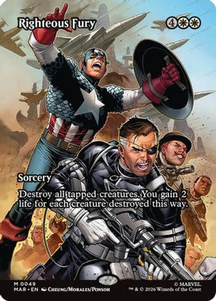 Righteous Fury (Borderless) (049) [Marvel Universe Eternal-Legal] Foil