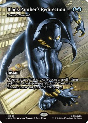 Black Panther's Redirection - Narset's Reversal (Borderless) (058) [Marvel Universe Eternal-Legal] Foil